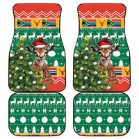 South Africa Christmas Car Mats Springbok With Christmas Tree - Wonder Print Shop