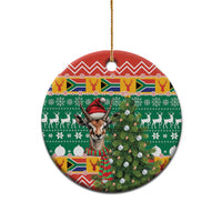 South Africa Christmas Ceramic Ornament Springbok With Christmas Tree - Wonder Print Shop