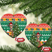 South Africa Christmas Ceramic Ornament Springbok With Christmas Tree - Wonder Print Shop
