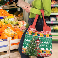 South Africa Christmas Grocery Bag Springbok With Christmas Tree