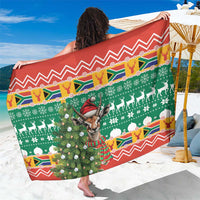 South Africa Christmas Sarong Springbok With Christmas Tree - Wonder Print Shop