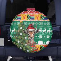 South Africa Christmas Spare Tire Cover Springbok With Christmas Tree - Wonder Print Shop