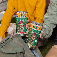 South Africa Christmas Tumbler Cup Springbok With Christmas Tree - Wonder Print Shop