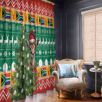 South Africa Christmas Window Curtain Springbok With Christmas Tree - Wonder Print Shop