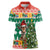 South Africa Christmas Women Polo Shirt Springbok With Christmas Tree - Wonder Print Shop