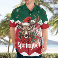 Personalized South Africa Christmas Hawaiian Shirt Springbok With King Protea - Wonder Print Shop