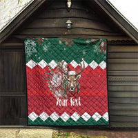 Personalized South Africa Christmas Quilt Springbok With King Protea - Wonder Print Shop