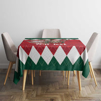 Personalized South Africa Christmas Tablecloth Springbok With King Protea - Wonder Print Shop