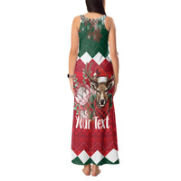 Personalized South Africa Christmas Tank Maxi Dress Springbok With King Protea - Wonder Print Shop