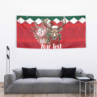 Personalized South Africa Christmas Tapestry Springbok With King Protea - Wonder Print Shop