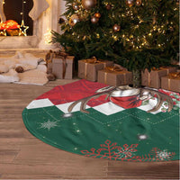 Personalized South Africa Christmas Tree Skirt Springbok With King Protea - Wonder Print Shop