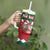 Personalized South Africa Christmas Tumbler With Handle Springbok With King Protea - Wonder Print Shop