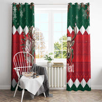 Personalized South Africa Christmas Window Curtain Springbok With King Protea - Wonder Print Shop