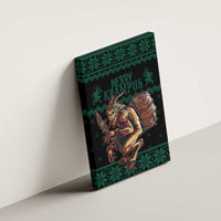 Merry Krampus Creepy Christmas Holiday Canvas Wall Art Green Version - Wonder Print Shop