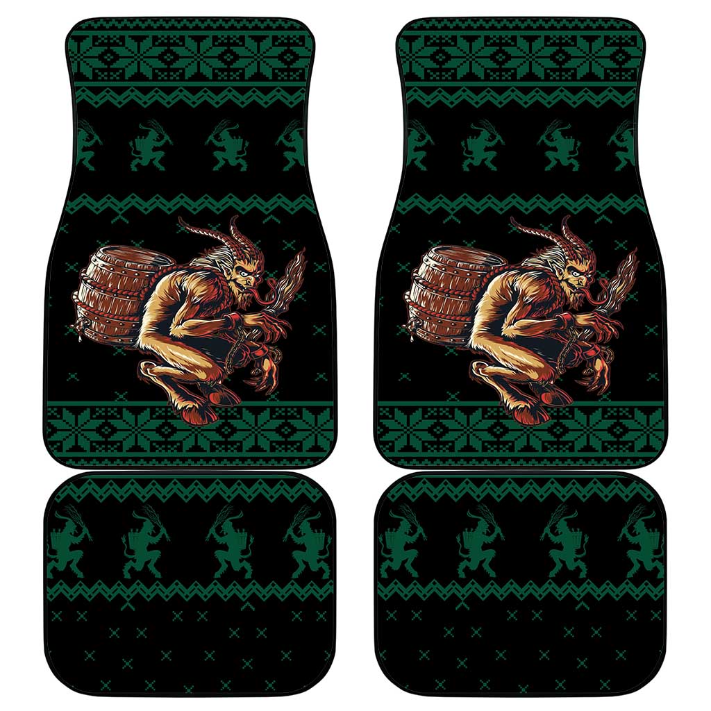 Merry Krampus Creepy Christmas Holiday Car Mats Green Version - Wonder Print Shop