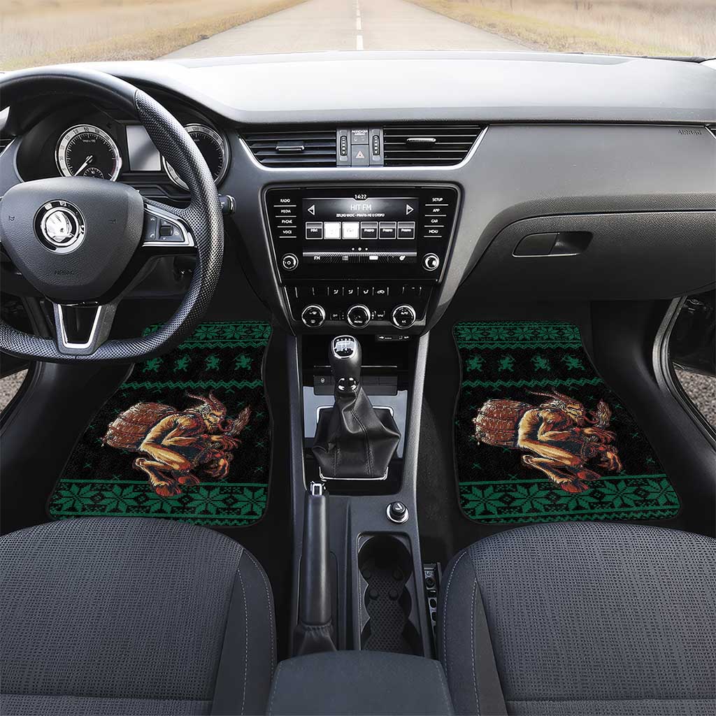 Merry Krampus Creepy Christmas Holiday Car Mats Green Version - Wonder Print Shop