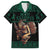 Merry Krampus Creepy Christmas Holiday Family Matching Long Sleeve Bodycon Dress and Hawaiian Shirt Green Version - Wonder Print Shop