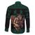 Merry Krampus Creepy Christmas Holiday Family Matching Mermaid Dress and Hawaiian Shirt Green Version - Wonder Print Shop