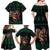Merry Krampus Creepy Christmas Holiday Family Matching Off Shoulder Maxi Dress and Hawaiian Shirt Green Version - Wonder Print Shop