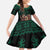 Merry Krampus Creepy Christmas Holiday Family Matching Puletasi and Hawaiian Shirt Green Version - Wonder Print Shop