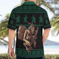 Merry Krampus Creepy Christmas Holiday Hawaiian Shirt Green Version - Wonder Print Shop