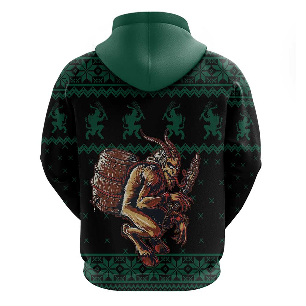 Merry Krampus Creepy Christmas Holiday Hoodie Green Version - Wonder Print Shop