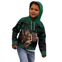 Merry Krampus Creepy Christmas Holiday Kid Hoodie Green Version - Wonder Print Shop