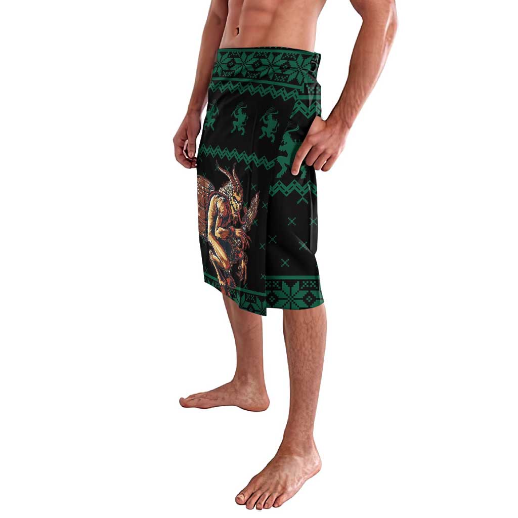 Merry Krampus Creepy Christmas Holiday Lavalava Green Version - Wonder Print Shop