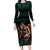 Merry Krampus Creepy Christmas Holiday Long Sleeve Bodycon Dress Green Version - Wonder Print Shop