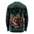 Merry Krampus Creepy Christmas Holiday Long Sleeve Shirt Green Version - Wonder Print Shop
