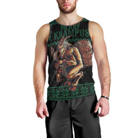 Merry Krampus Creepy Christmas Holiday Men Tank Top Green Version - Wonder Print Shop