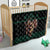 Merry Krampus Creepy Christmas Holiday Quilt Green Version - Wonder Print Shop