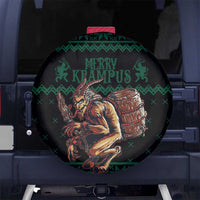 Merry Krampus Creepy Christmas Holiday Spare Tire Cover Green Version - Wonder Print Shop