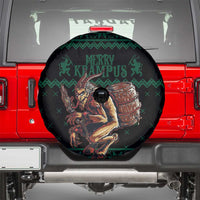 Merry Krampus Creepy Christmas Holiday Spare Tire Cover Green Version - Wonder Print Shop
