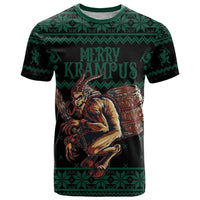 Merry Krampus Creepy Christmas Holiday T Shirt Green Version - Wonder Print Shop