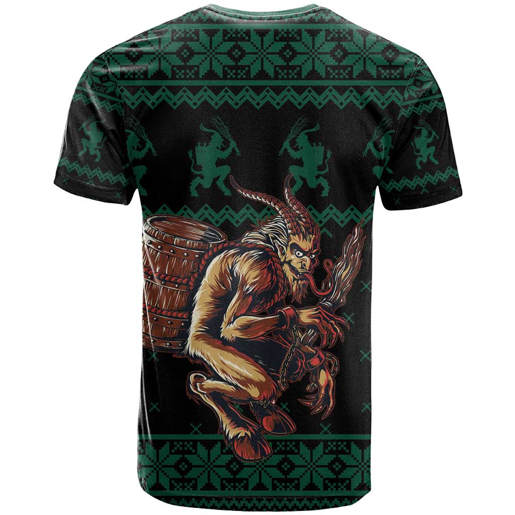 Merry Krampus Creepy Christmas Holiday T Shirt Green Version - Wonder Print Shop