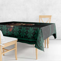 Merry Krampus Creepy Christmas Holiday Tablecloth Green Version - Wonder Print Shop