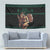 Merry Krampus Creepy Christmas Holiday Tapestry Green Version - Wonder Print Shop