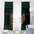 Merry Krampus Creepy Christmas Holiday Window Curtain Green Version - Wonder Print Shop