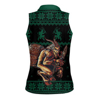 Merry Krampus Creepy Christmas Holiday Women Sleeveless Polo Shirt Green Version - Wonder Print Shop