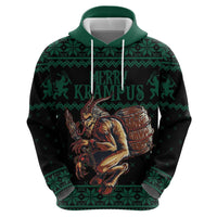 Merry Krampus Creepy Christmas Holiday Zip Hoodie Green Version - Wonder Print Shop