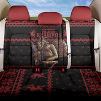 Merry Krampus Creepy Christmas Holiday Back Car Seat Cover Red Version - Wonder Print Shop