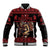Merry Krampus Creepy Christmas Holiday Baseball Jacket Red Version - Wonder Print Shop