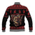 Merry Krampus Creepy Christmas Holiday Baseball Jacket Red Version - Wonder Print Shop
