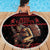 Merry Krampus Creepy Christmas Holiday Beach Blanket Red Version - Wonder Print Shop