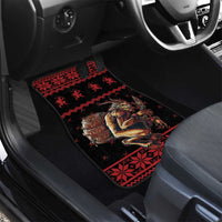 Merry Krampus Creepy Christmas Holiday Car Mats Red Version - Wonder Print Shop