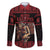 Merry Krampus Creepy Christmas Holiday Family Matching Long Sleeve Bodycon Dress and Hawaiian Shirt Red Version - Wonder Print Shop