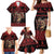 Merry Krampus Creepy Christmas Holiday Family Matching Mermaid Dress and Hawaiian Shirt Red Version - Wonder Print Shop