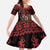 Merry Krampus Creepy Christmas Holiday Family Matching Summer Maxi Dress and Hawaiian Shirt Red Version - Wonder Print Shop