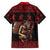 Merry Krampus Creepy Christmas Holiday Family Matching Summer Maxi Dress and Hawaiian Shirt Red Version - Wonder Print Shop
